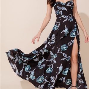 Yumi Kim get noticed silk maxi dress medium black